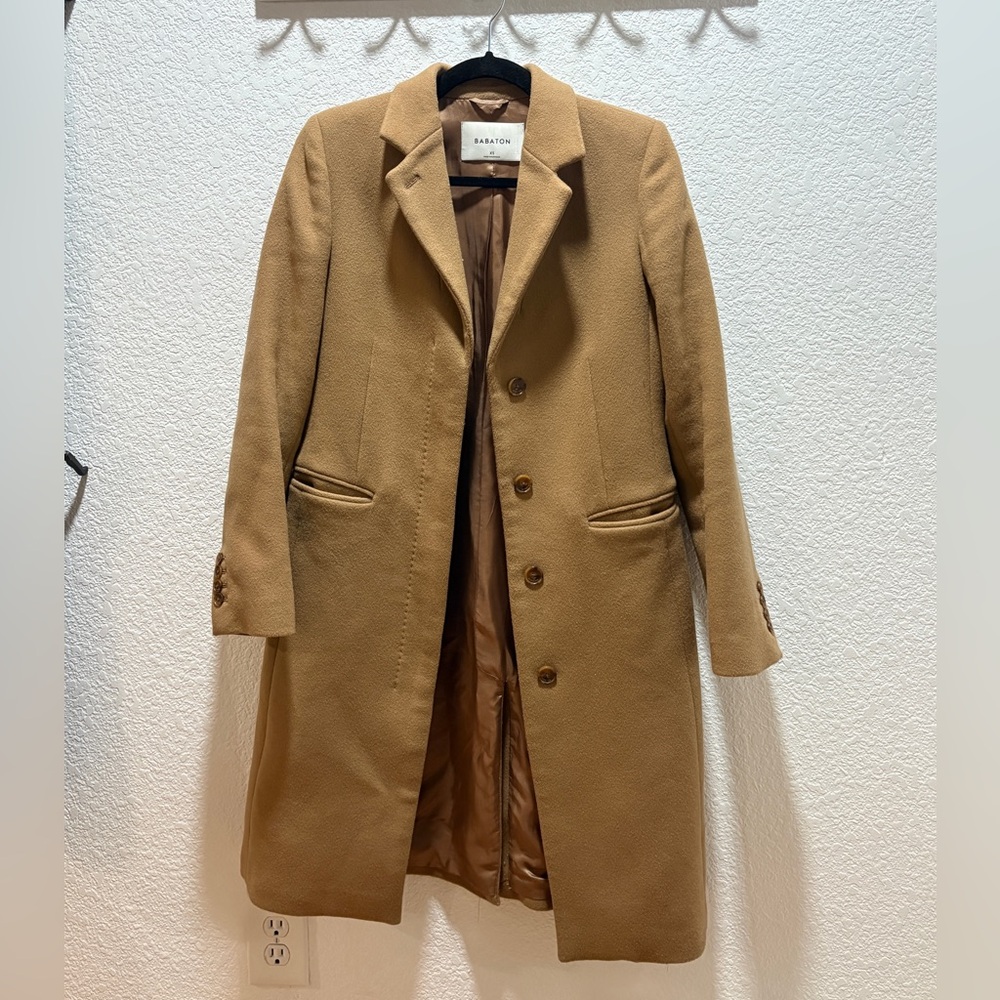 Aritzia Tan Wool Coat XS